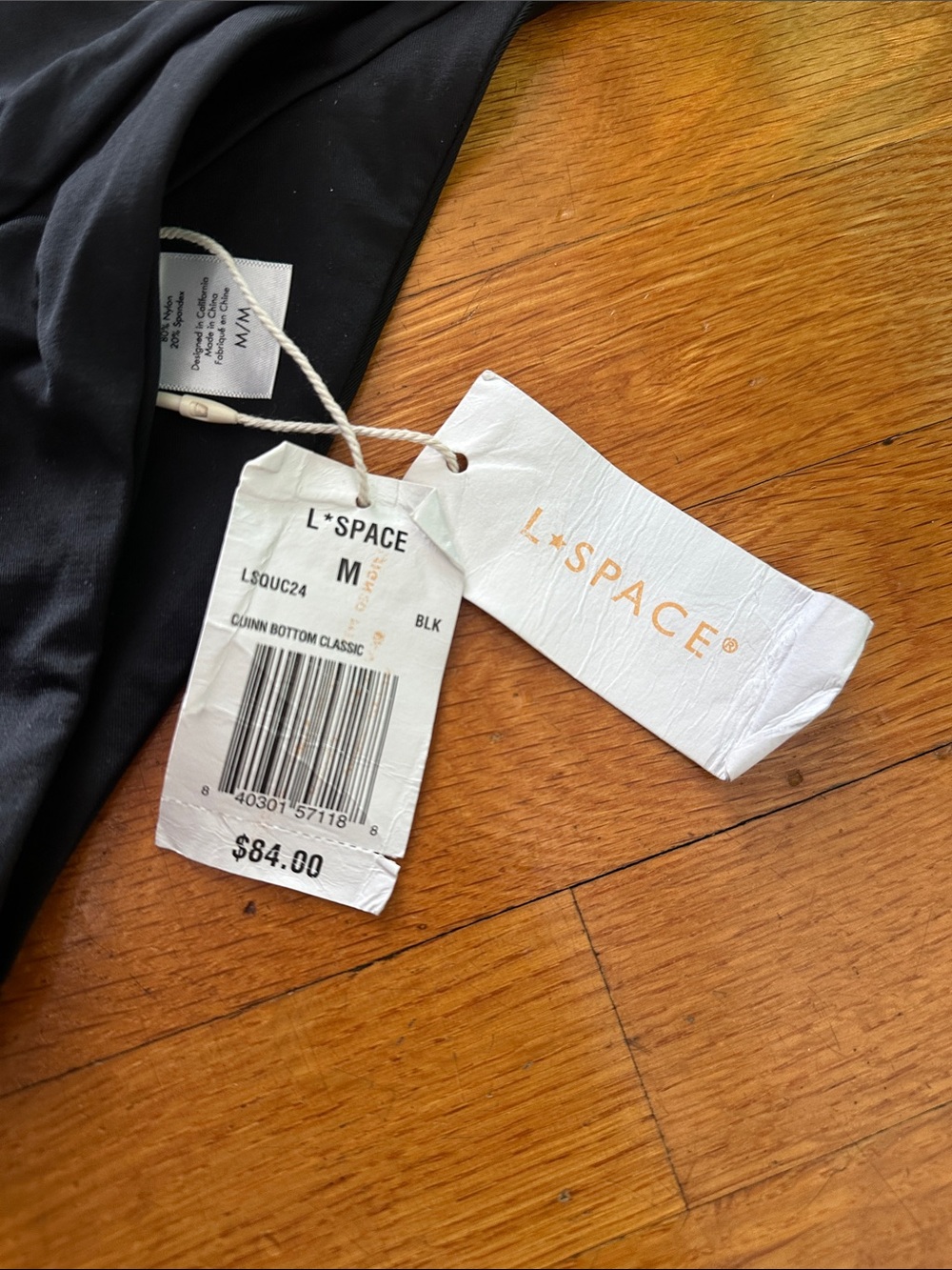 LSPACE Black Quinn Bottom Classic, Size M - Picture 2 of 6